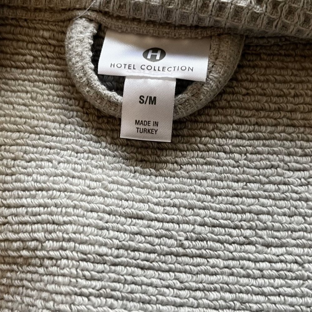 HOTEL COLLECTION Cotton Waffle Textured Bath Robe, Created for Macy's - Picture 3 of 6